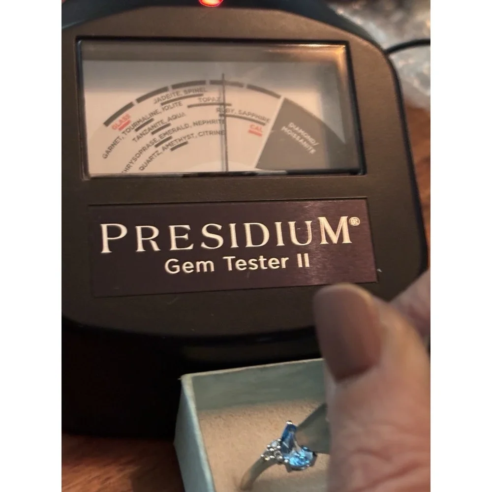Sterling Silver Natural Blue Topaz Solitaire Ring Size 10.25